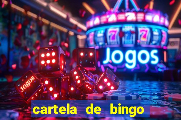 cartela de bingo cha de bebe